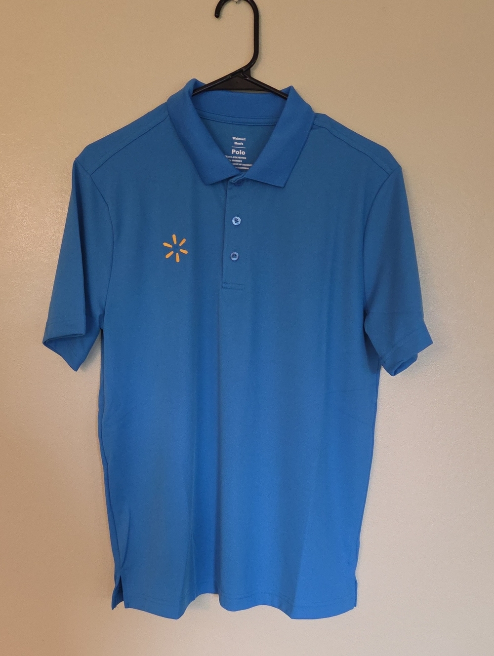Men’s Blue Walmart Associate Polo Shirt With Spark Logo Size Small